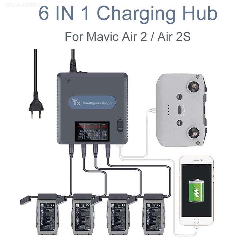 Drone Battery Balance Charger - 6 Trong 1 Màn Hình Hiển